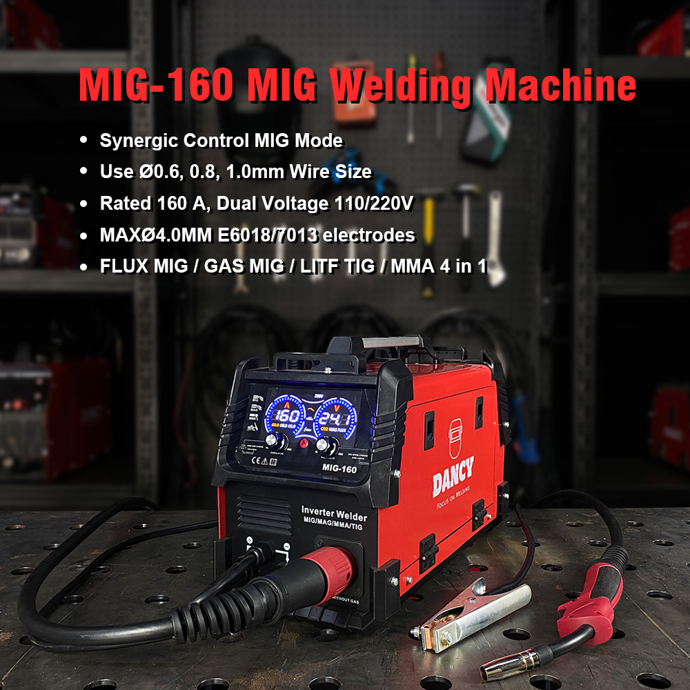 MIG160 NO GAS/ CO2 /MIX welder